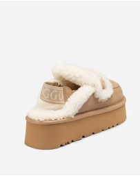 Ozwear Connection Uggs - Ugg Violet Shearling Platform Slipper (Elastic Logo) (Detachable Feature)