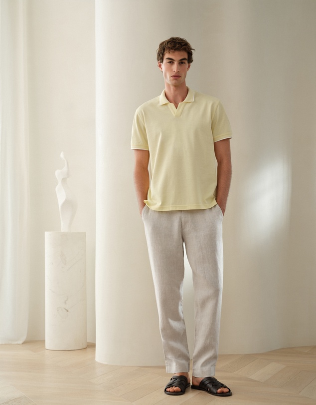 Trenery - Linen Relaxed Tailored Pant in Flax