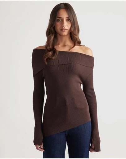 Decjuba - Mariah Off Shoulder Knit Top