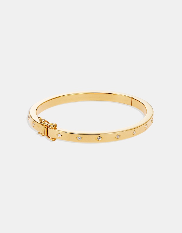By Charlotte - Gold Live in Love Hinged Bracelet