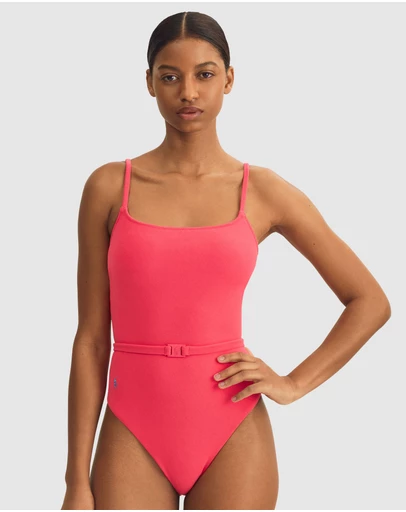 Polo Ralph Lauren - Terry Kennedy Belted Low Back Swimsuit