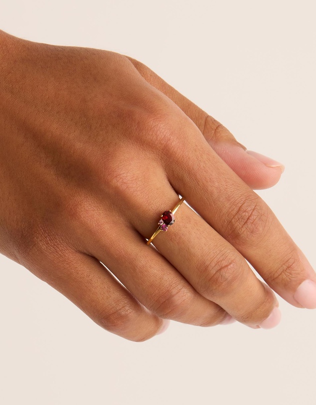 By Charlotte - Gold Kindred January Ring
