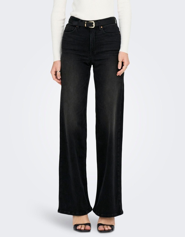 ONLY - Madison Blush High Waisted Stretch Wide Denim Jeans