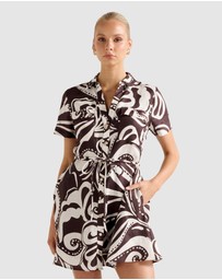 Forever New - Grace Linen Shirt Mini Dress