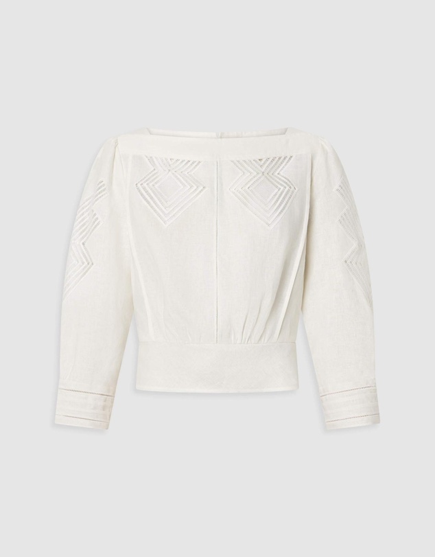 Oroton - Drawn Thread Detail Blouse