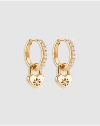 By Charlotte - Love Unlocked Padlock Hoops