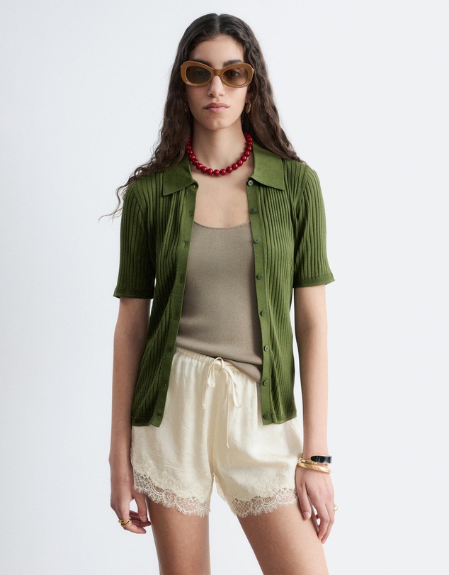 & Other Stories - Lace-Panel Jacquard Mini Shorts