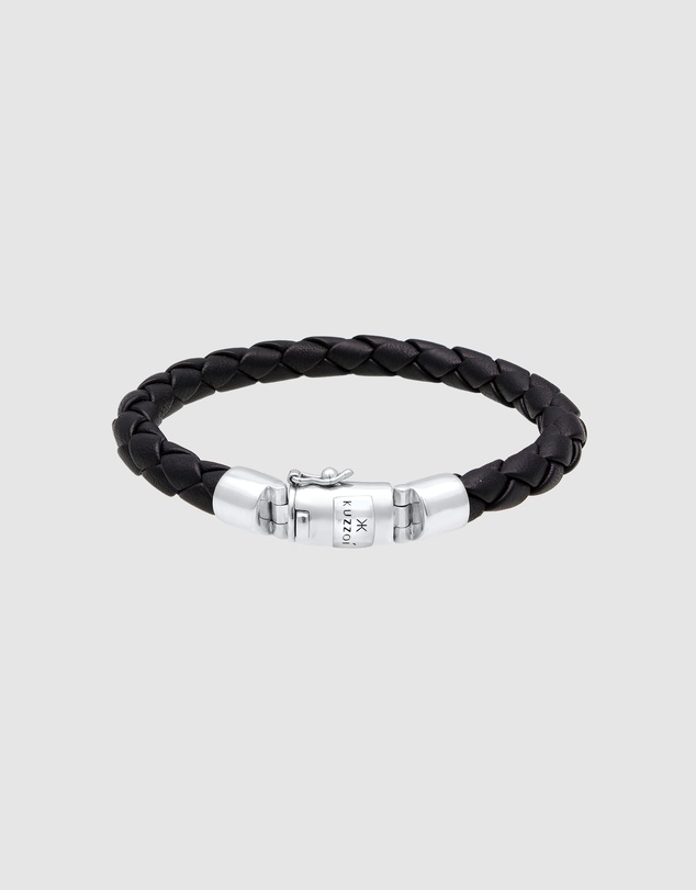 Kuzzoi - ICONIC EXCLUSIVE - Leather Cord Bracelet with 925 Sterling Silver Closure
