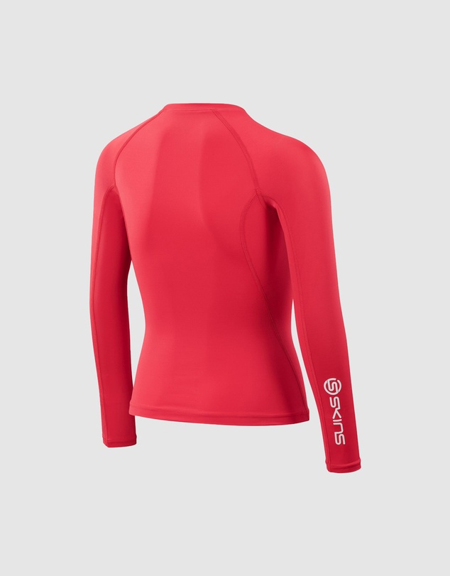 SKINS - Youth Compression Long Sleeve Top - Red