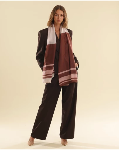 Morgan & Taylor - Eleanor Light-Weight Scarf in Brown