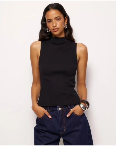 AERE - High Neck Rib Tank