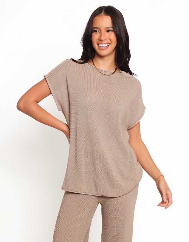 Petal & Pup - Stassia Knitted Pant Set - Brown