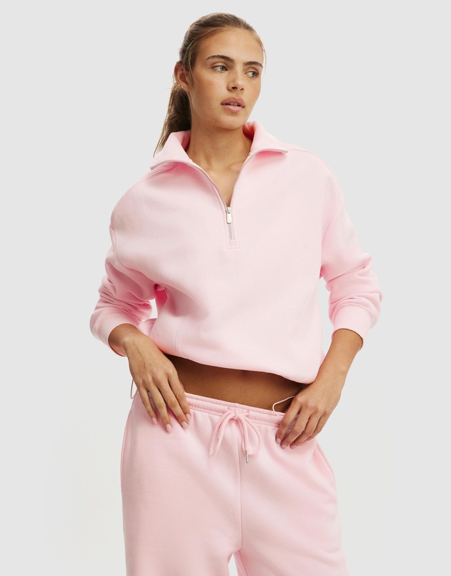 Cotton On Body Active - Plush Half Zip Sweatshirt