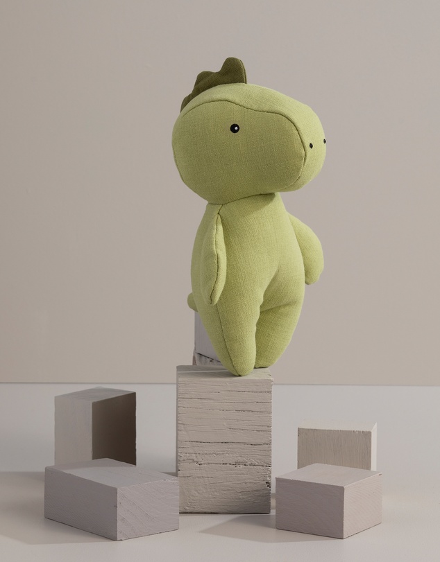 Living Textiles - Small Linen Animal - Dennis the Dinosaur