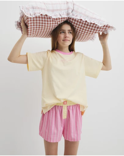 Country Road - Teen Australian Cotton Short Sleeve Stripe Sleep Set