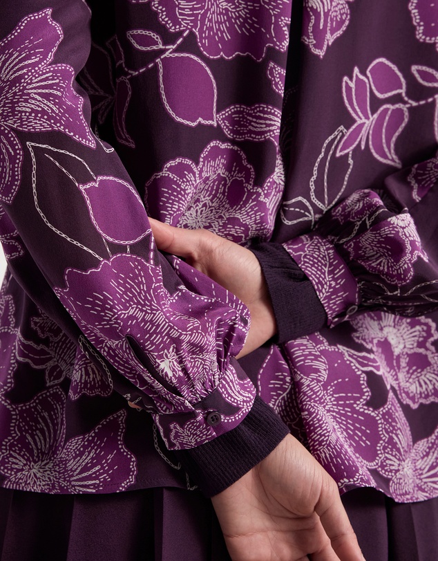 David Lawrence - Garnet Silk Blouse