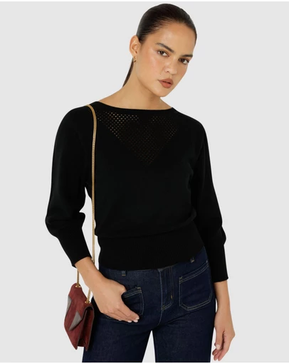 SACHA DRAKE - Chloe 3/4 Sleeve Knit Top
