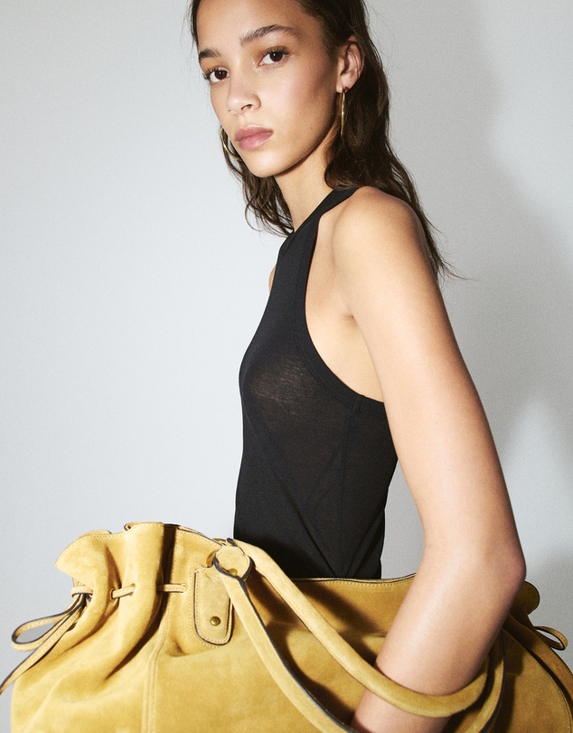M.N.G - Cotton Top with Ruched Detail