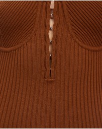Third Form - Hooked In Knit Halter Mini