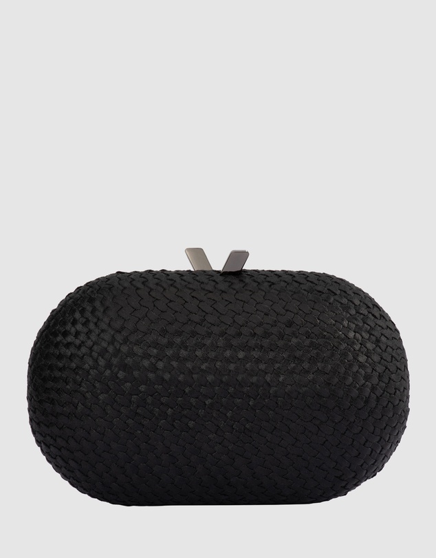 Olga Berg - Lucia Woven Oval Clutch