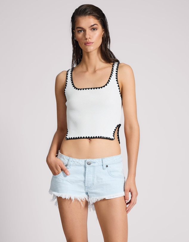 ONE TEASPOON - Bonitas Low Waist Denim Shorts - Xanthe Light Blue