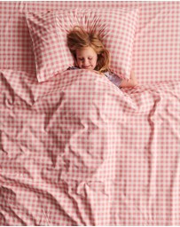 Kip&Co - Gingham Candy Organic Cotton Fitted Sheet Cot - Babies