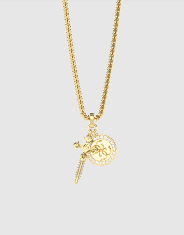GUESS - Gold-Tone Rebel Knight Necklace