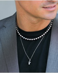 Kuzzoi - ICONIC EXCLUSIVE - Necklace with Mushroom Pendant in Oxidised 925 Sterling Silver