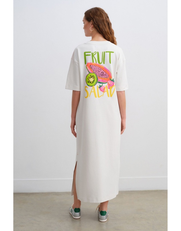 NEXT - Short Sleeve Crew Neck Jersey Back Graphic Midi Dress