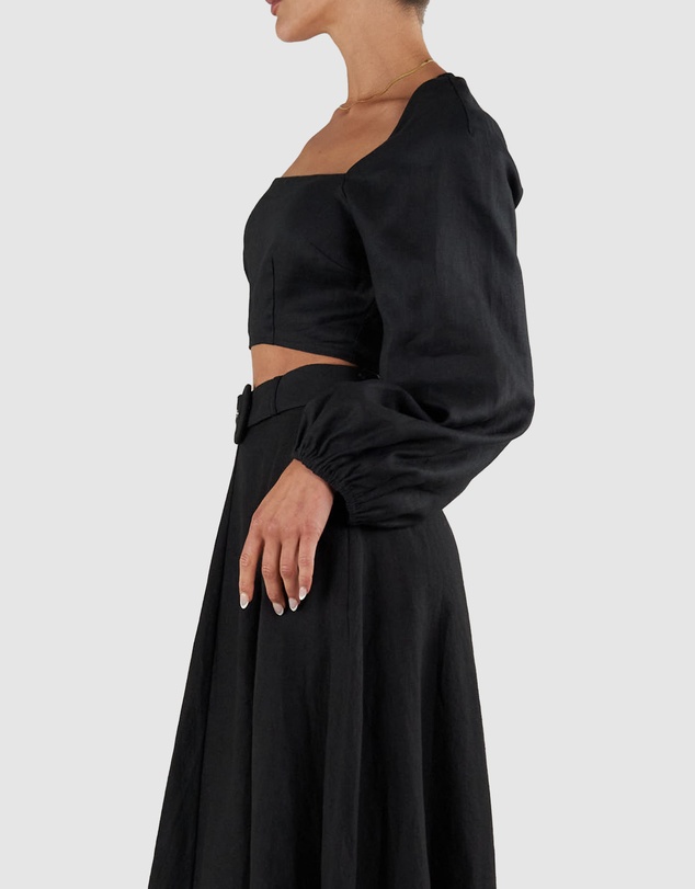 Amelius - Bridgette Linen Crop Top