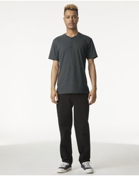 American Apparel - Unisex Henley Short Sleeve CVC T-Shirt