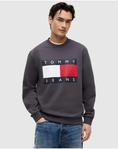Tommy Jeans - Regular Big Flag Crewneck Sweater
