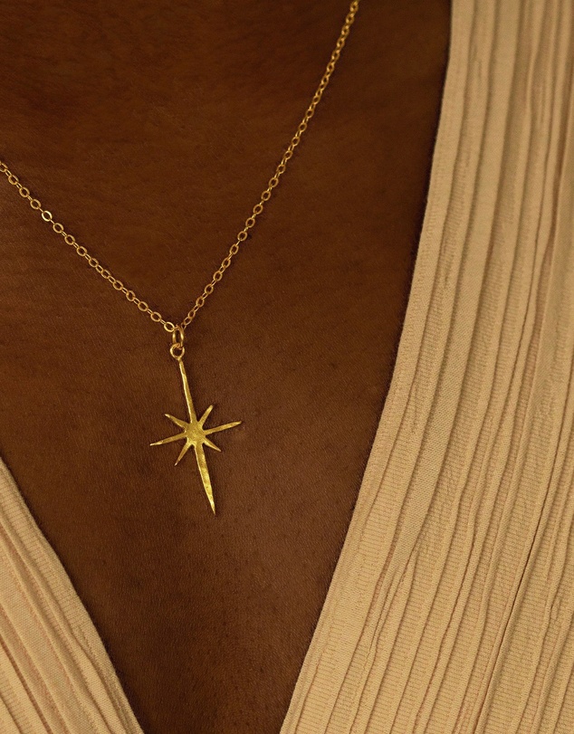 Ottoman Hands - Gold Northern Star Necklace