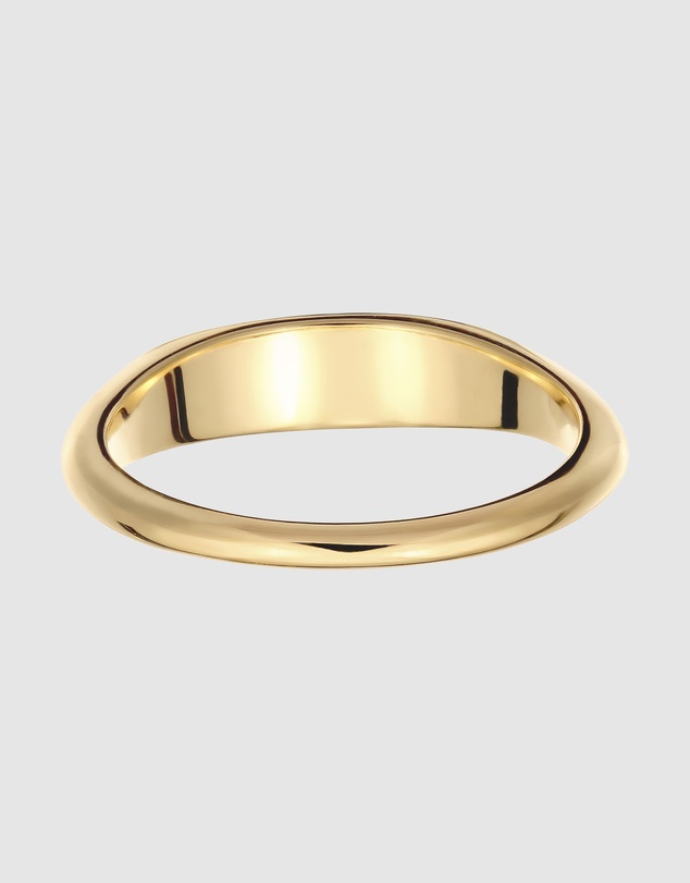 Elli Jewelry - SUN Signet Ring in Gold-Plated 925 Sterling Silver