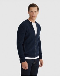 Oxford - Ryan Cotton Blend Knit Zip Top