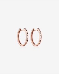 Michael Hill - Huggie Earrings with 0.50 Carat TW of Diamonds in 10kt Rose Gold