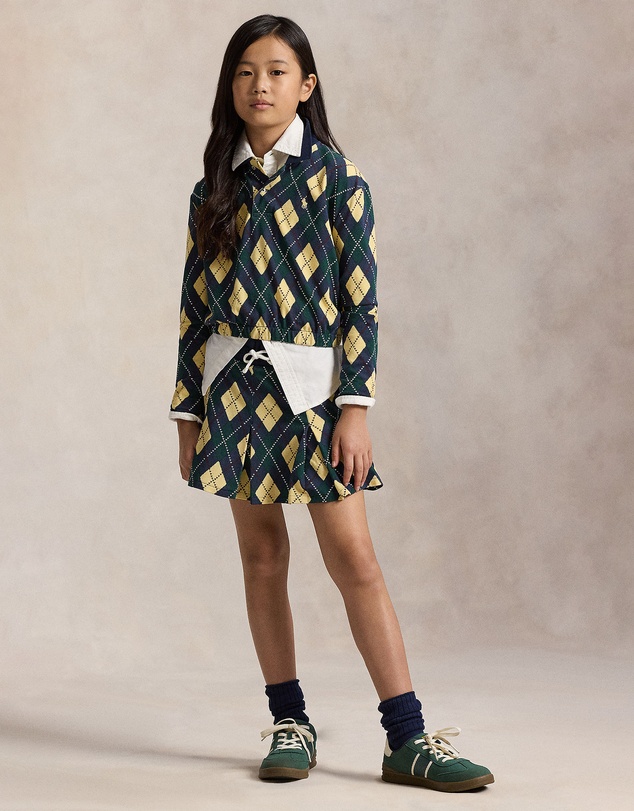 Polo Ralph Lauren - Argyle Stretch Mesh Polo Shirt & Skort Set - Teens