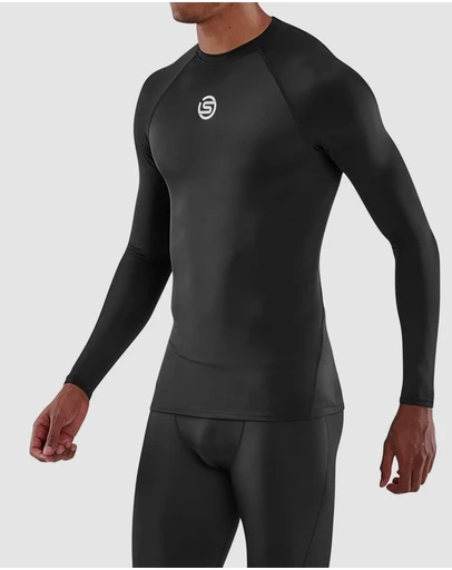 SKINS - SKINS Compression Men's Series-1 Running/Gym Long Sleeve Top Black
