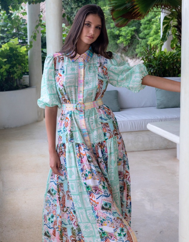 KACHEL - Jean Maxi Dress