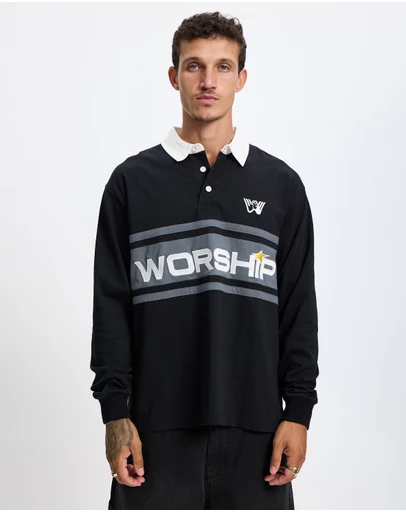 Worship - Laser Long Sleeve Rugby Polo