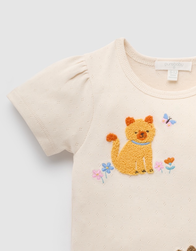 Purebaby - Pointelle Tee-Kids-Babies