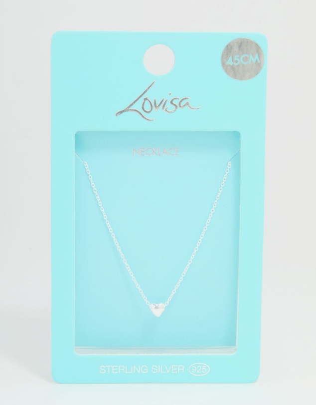 Lovisa - Sterling Silver Heart Pendant Necklace