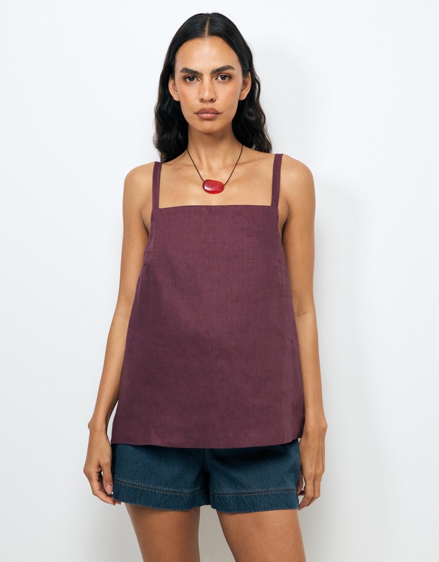 AERE - Pia Linen Top
