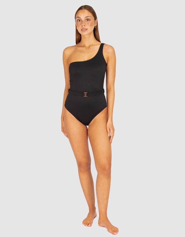 Baku Swimwear - Rococco Belted One shoulder One piece Swimsuit