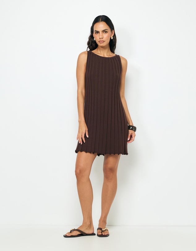 AERE - Zia Rib Knit Mini Dress