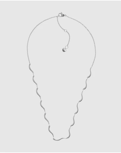 Skagen - Essential Waves Silver Tone Necklace