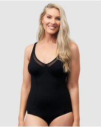Naturana - Wirefree Opaque Shaping Bodysuit With Mesh