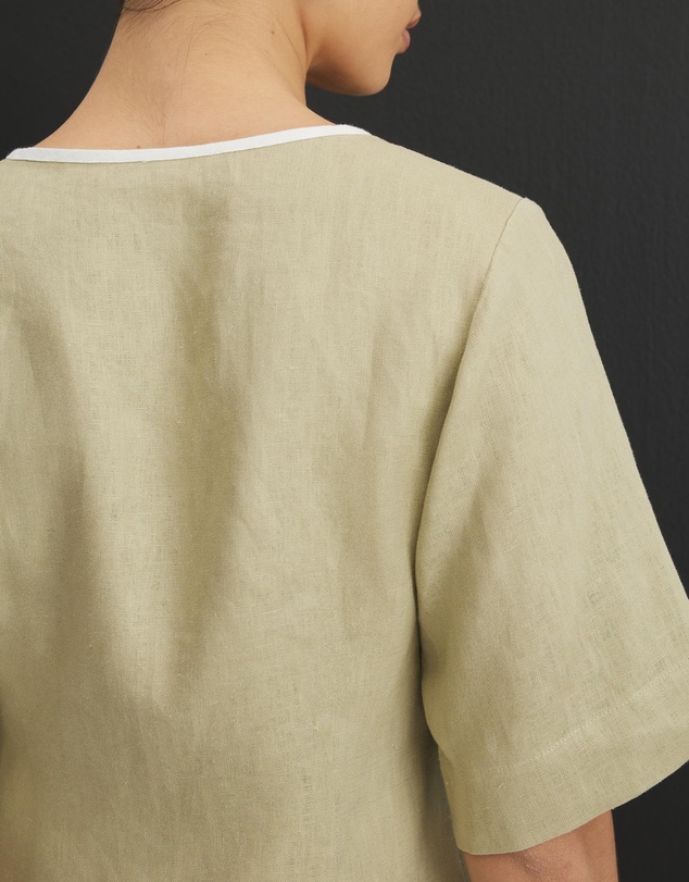 AERE - Sloane Tie Front Shirt