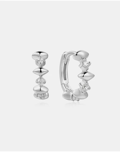 Ania Haie - Ania Haie Silver Sparkle Huggies