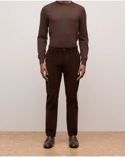 Trenery - Regular Fit Cord Classic Pant in Coffee Bean